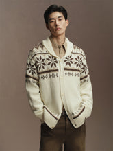 Men's Fair Isle Jacquard Knit Cardigan